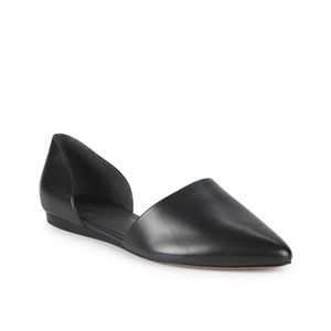 Vince Nina D’orsay Flats - 6.5 - Black Leather NWT